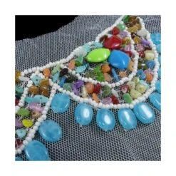 Cuello De Rocalla Y Piedras Multicolor. 18x10cm -Merceria Botton cuello de rocalla y piedras multicolor 18x10cm2 1