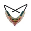 Cuello étnico Con Rocalla Y Maderas De Colores. 28x21cm -Merceria Botton cuello etnico con rocalla y maderas de colores 28x21cm