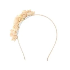 Diadema Con Flores De Gasa -Merceria Botton diadema con flores de gasa 1