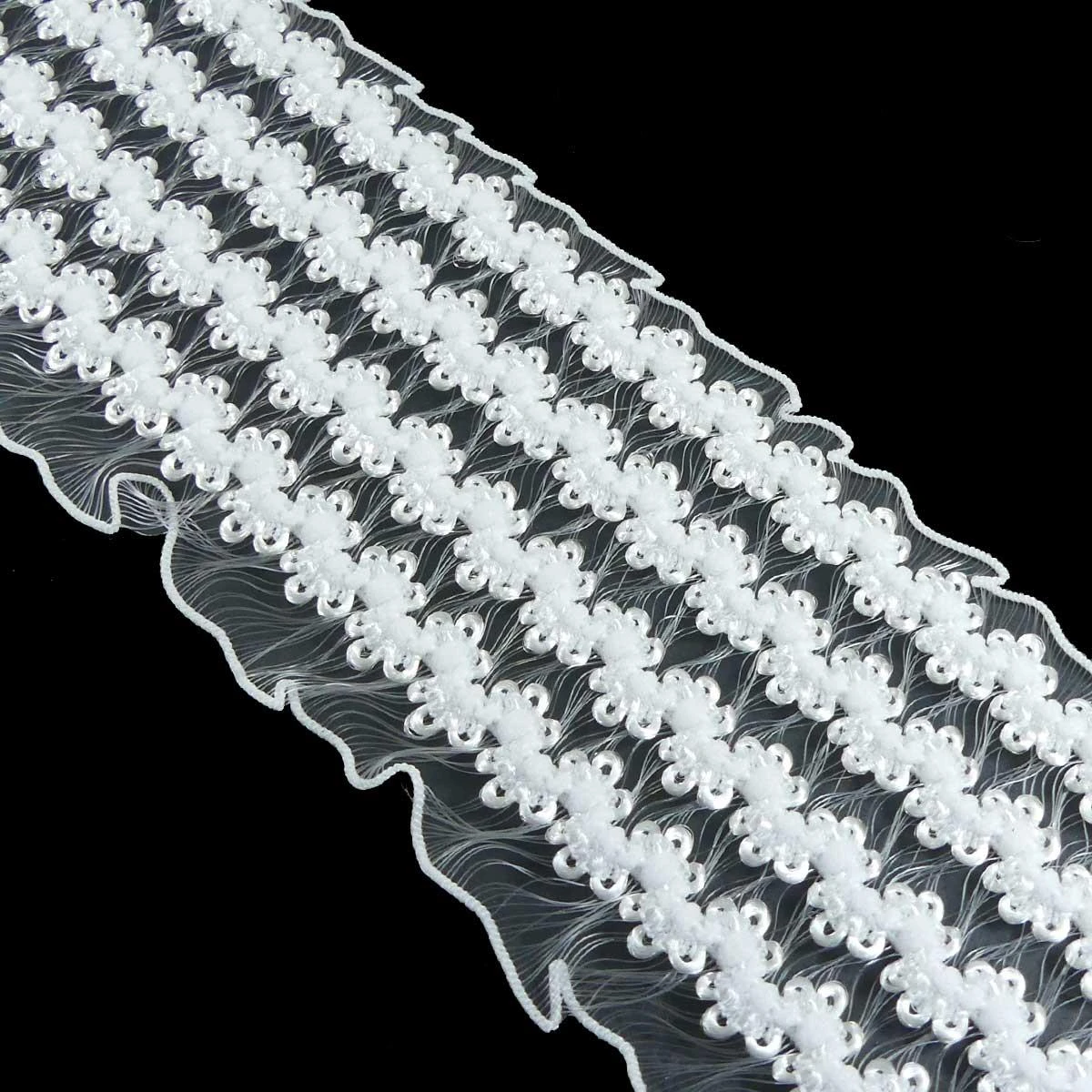 Elástico Plisado Bordado 5,5cm 4 Elástico Plisado Bordado 5,5cm - Imagen 2