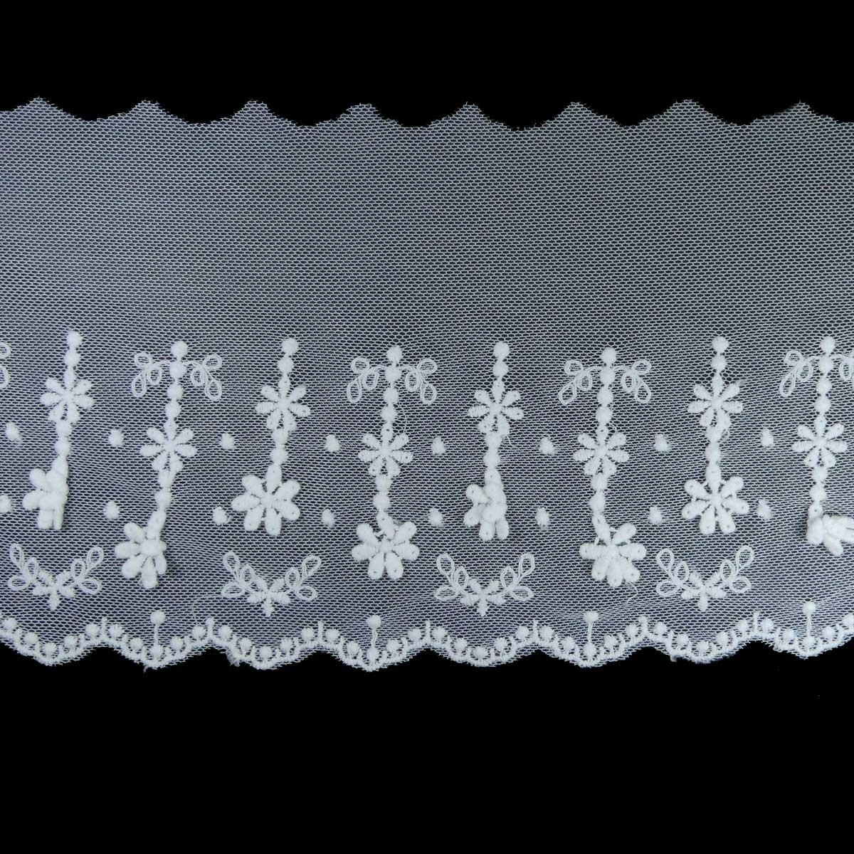 Encaje Bordado Flores Relieve 12cm. Varios Colores 3 Encaje Bordado Flores Relieve 12cm. Varios Colores