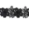 Encaje Guipur Negro De Flores Con Perlas 9,5cm 2 Encaje Guipur Negro De Flores Con Perlas 9,5cm -Merceria Botton encaje guipur negro de flores con perlas 95mm