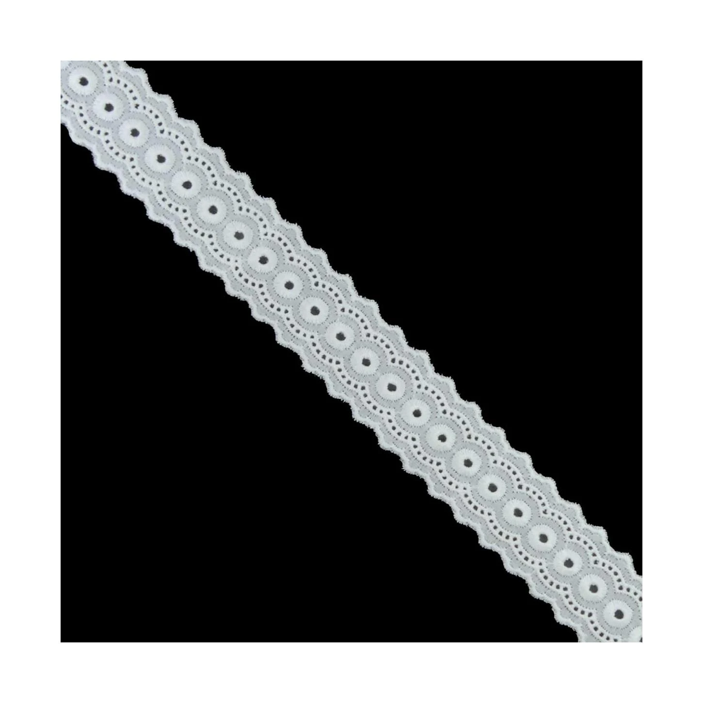 Entredós Blanco Algodón Aros 25mm. Conjunto 32 3 Entredós Blanco Algodón Aros 25mm. Conjunto 32