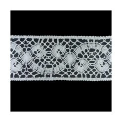 Entredós Bolillo Blanco Ondas 75mm