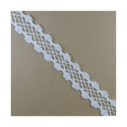 Entredós Bolillo Crudo Diseño Doble 27mm