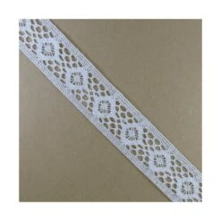 Entredós Bolillo Crudo Enrejado Con Rombos 3cm. Conjunto 20