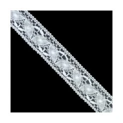 Entredós Bolillo Francés Blanco 35mm. Óvalos