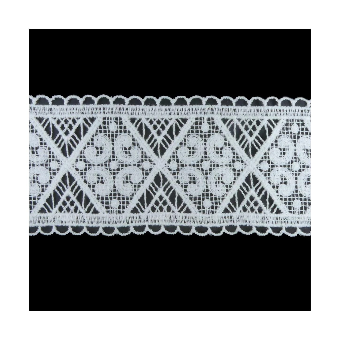 Entredós Bolillo Inglés Blanco 80mm 3 Entredós Bolillo Inglés Blanco 80mm