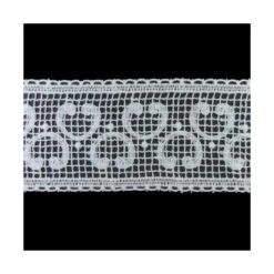 Entredós Bolillo Inglés Blanco 85mm. Cachemir