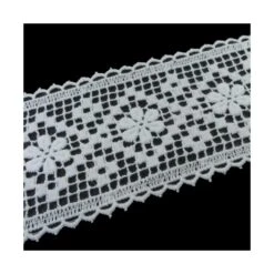 Entredós Bolillo Inglés Blanco 90mm. Margaritas -Merceria Botton entredos bolillo ingles blanco 90mm margaritas 1