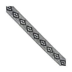 Entredós Bolillo Negro Rombo 22mm. Conjunto 10