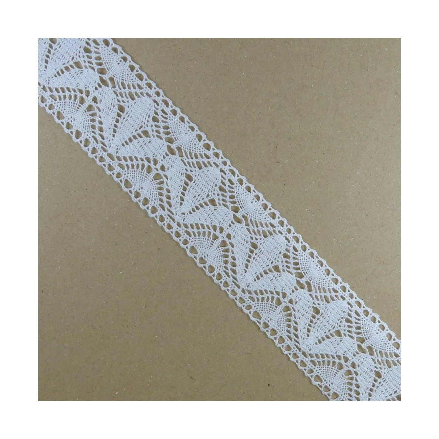 Entredós Bolillo Tulipanes Crudo 4cm 3 Entredós Bolillo Tulipanes Crudo 4cm