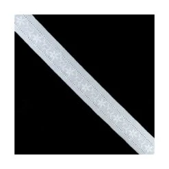 Entredós Bordado Algodón Blanco 2cm. Conjunto 90