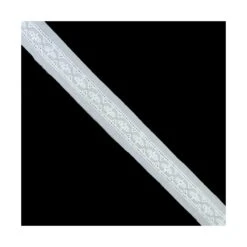 Entredós Bordado Batista Blanco 12mm. Cenefa Flor