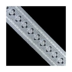 Entredós Bordado Blanco 6cm. Flor De Lis