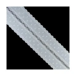 Entredós Bordado Blanco Bodoques 6cm. Conjunto 46