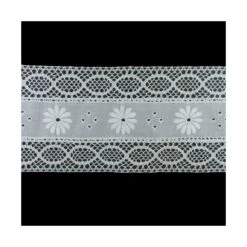 Entredós Bordado Blanco Con Bolillo 85mm