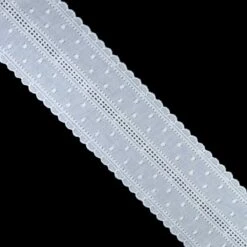 Entredós Bordado Blanco Doble 5,5cm. Conjunto 15