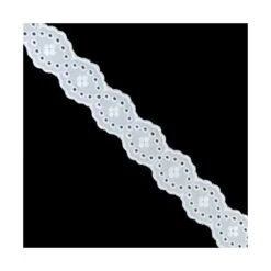 Entredós Bordado Blanco Flor 25mm. Conjunto 33