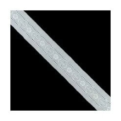 Entredós Bordado Blanco Floral 15mm. Conjunto 31