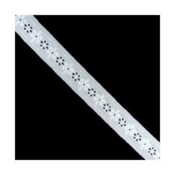 Entredós Bordado Blanco Margarita 2cm. Conjunto 49