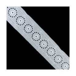 Entredós Bordado Blanco Polialgodón 4cm