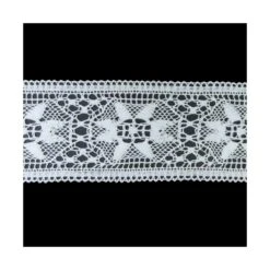 Entredós De Bolillo Blanco Ancho 7cm. Girasol