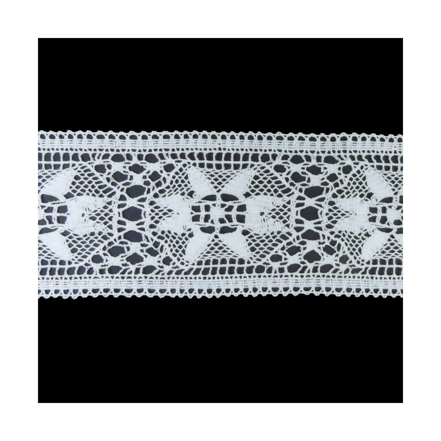 Entredós De Bolillo Blanco Ancho 7cm. Girasol 3 Entredós De Bolillo Blanco Ancho 7cm. Girasol