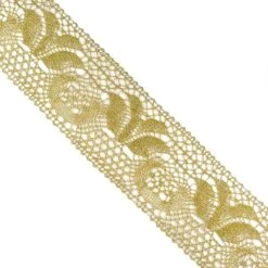 Entredós De Bolillo Metal Dorado 5,5cm. Conjunto 4