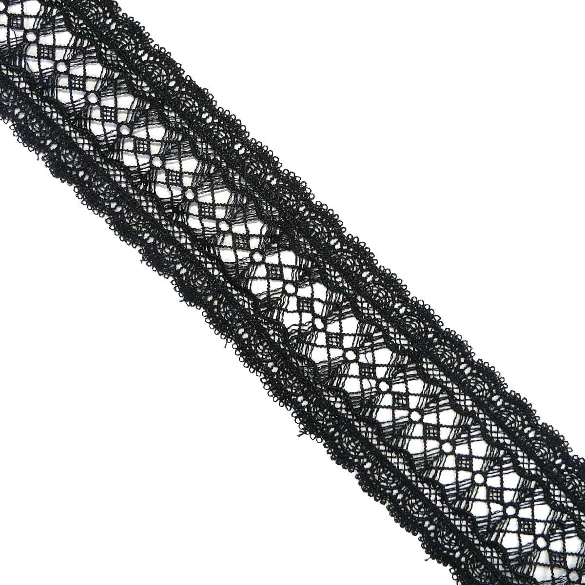 Entredós De Guipur Negro 5cm 3 Entredós De Guipur Negro 5cm