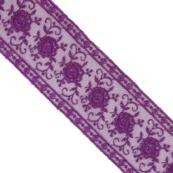 Entredós De Tul Bordado Flor 5cm. Varios Colores