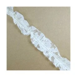 Entredós Fruncido Nylón Crudo 3cm 5 Entredós Fruncido Nylón Crudo 3cm -Merceria Botton entredos fruncido nylon crudo 3cm 1