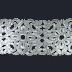 Galón O Entredós De Guipur 12,5cm. Oro Y Plata