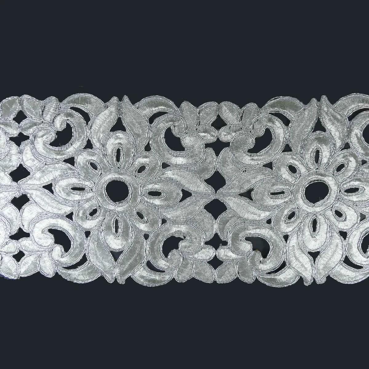 Galón O Entredós De Guipur 12,5cm. Oro Y Plata 3 Galón O Entredós De Guipur 12,5cm. Oro Y Plata