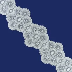 Entredós Muselina Blanco Natural 6cm. Floral