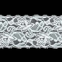 Entredós De Nylón Elástico 8,5cm. Blanco