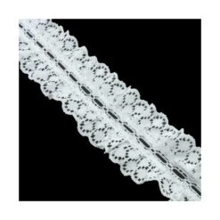 Entredós Pasacintas Fruncido Blanco 38mm 5 Entredós Pasacintas Fruncido Blanco 38mm -Merceria Botton entredos pasacintas fruncido blanco 38mm 1