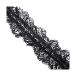 Entredós Pasacintas Fruncido Negro 4cm 5 Entredós Pasacintas Fruncido Negro 4cm -Merceria Botton entredos pasacintas fruncido negro 4cm 1