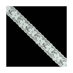 Entredós Valencienne Flor Blanco 2,5cm. Conjunto 20