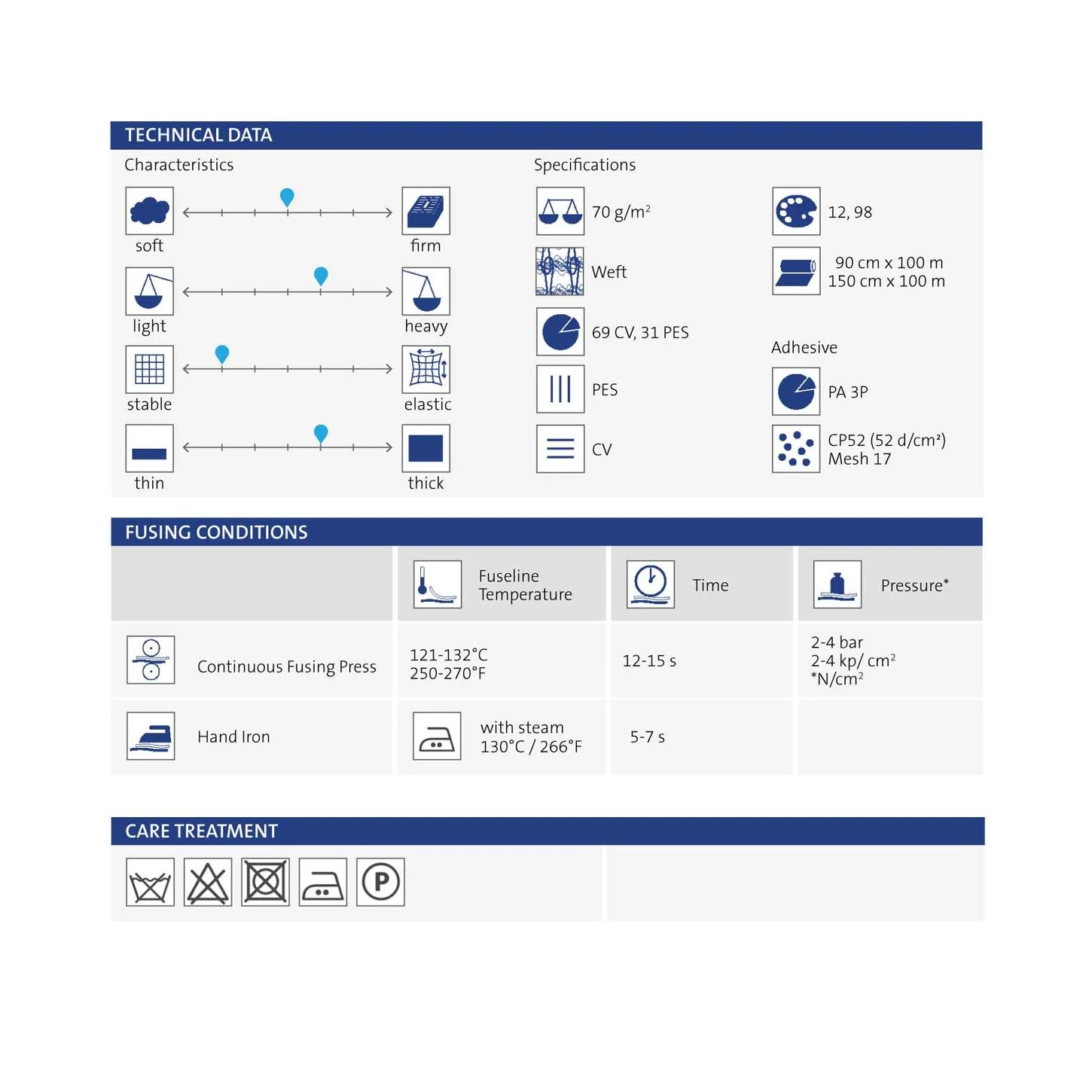Entretela Termoadhesiva Tejida Fina Blanco 5 Entretela Termoadhesiva Tejida Fina Blanco - Imagen 3