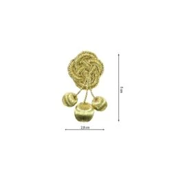 Escarapela Dorada Con 3 Bolas. 2,8x5cm