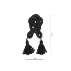 Escarapela Negra Con 2 Borlas. 3,5x8,5cm