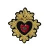 Escudo Bordado Corazón Lentejuelas