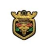Escudo Bordado Dibujo Abeja Negro Y Oro 1 Escudo Bordado Dibujo Abeja Negro Y Oro -Merceria Botton escudo bordado dibujo abeja negro y oro