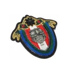 Escudo Termo Bordado Búho Con Strass -Merceria Botton escudo termo bordado buho con strass 1