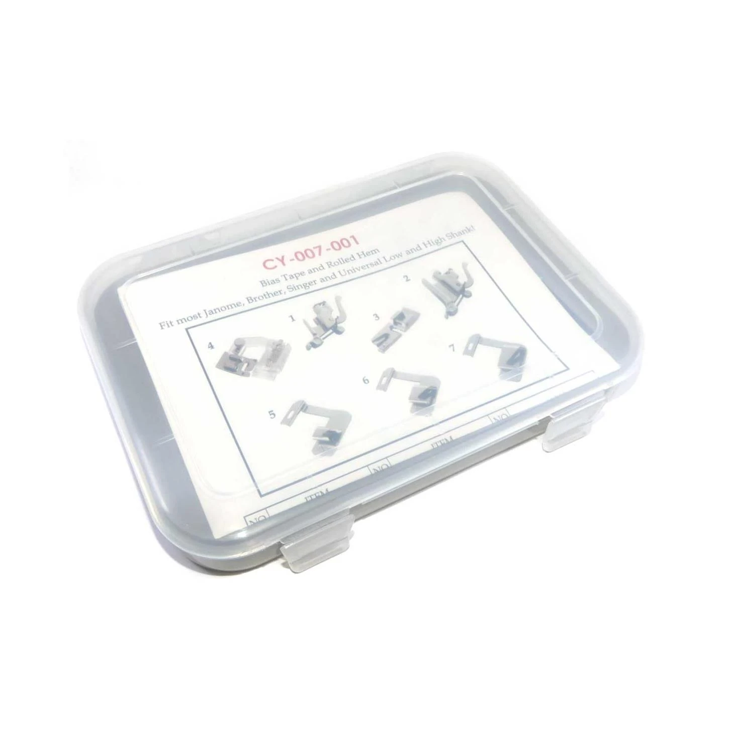 Estuche Prensatelas Y Adaptadores Para Dobladillos 4 Estuche Prensatelas Y Adaptadores Para Dobladillos - Imagen 2