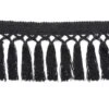 Fleco Con Borlas Cuquillo Negro 10,5cm -Merceria Botton fleco con borlas cuquillo negro 105mm