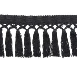 Fleco Con Borlas Cuquillo Negro 10,5cm
