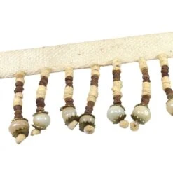 Fleco Con Cuentas Madera Mixta Y Perlas. 5cm -Merceria Botton fleco con cuentas madera mixta y perlas 5cm 1