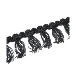 Fleco De Cuquillo Y Pasamanería Negro 4cm -Merceria Botton fleco cuquillo pasamaneria negro 4cm 1